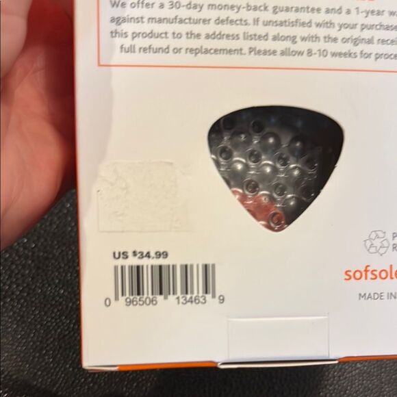 SofSole AIRR Perform  Men's Insoles - Orange and Gray size 9- 10.5 - Picture 8 of 8